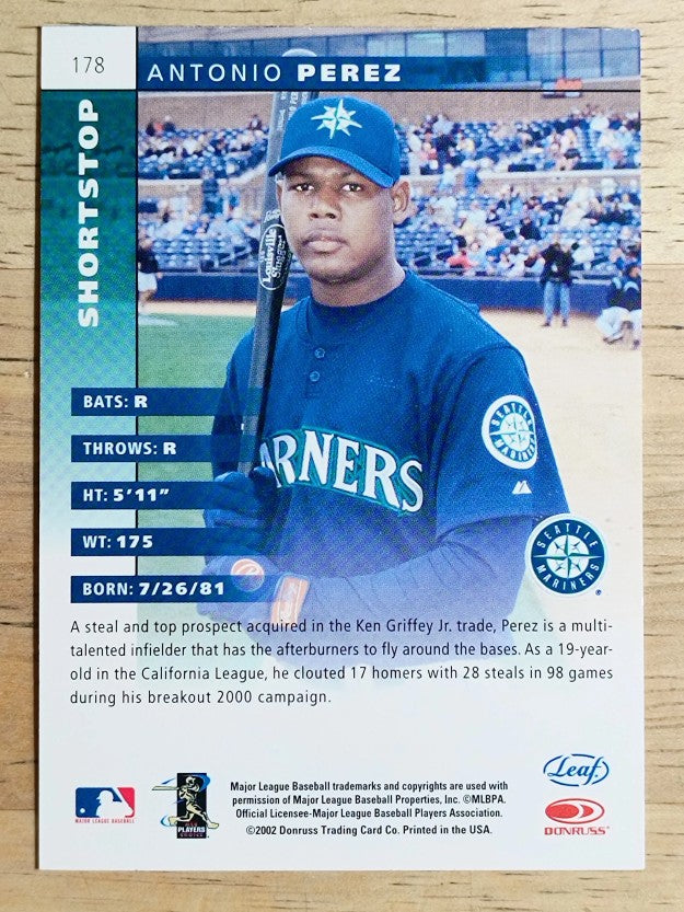 2002 Leaf #178 Antonio Perez ROO (EXMT)