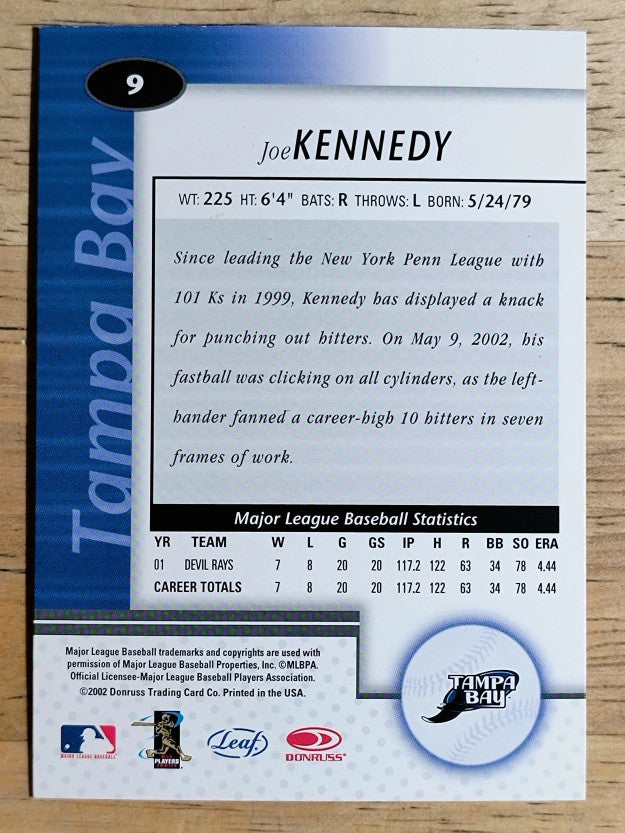 2002 Leaf Certified #9 Joe Kennedy
