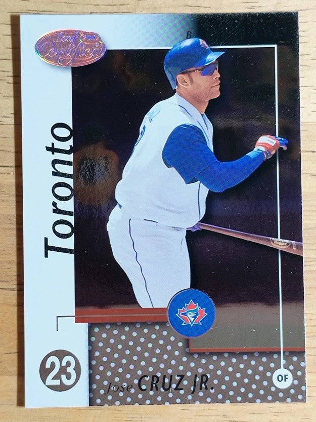 2002 Leaf Certified #13 Jose Cruz Jr.