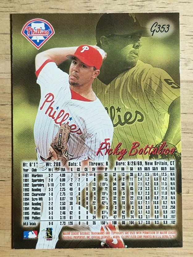1997 Ultra Gold Medallion #353 Ricky Bottalico