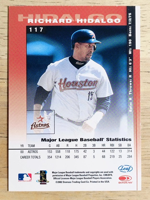 2002 Leaf Lineage #117 Richard Hidalgo 01 (NM)