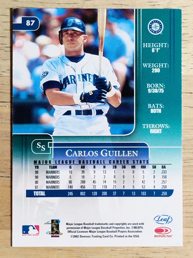2002 Leaf Rookies and Stars #87 Carlos Guillen