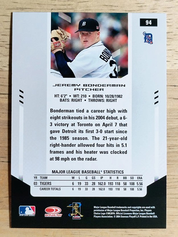 2004 Leaf Certified Materials #94 Jeremy Bonderman