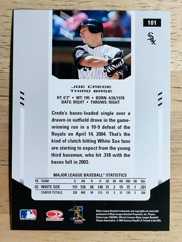 2004 Leaf Certified Materials #101 Joe Crede