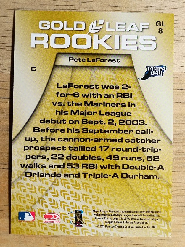 2004 Leaf Gold Rookies Second Edition #8 Pete LaForest