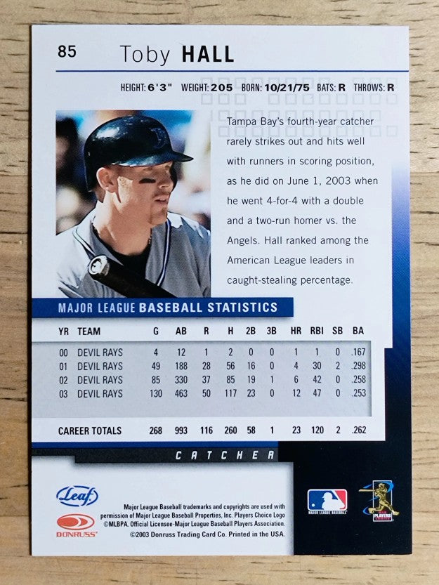 2004 Leaf Second Edition #85 Toby Hall
