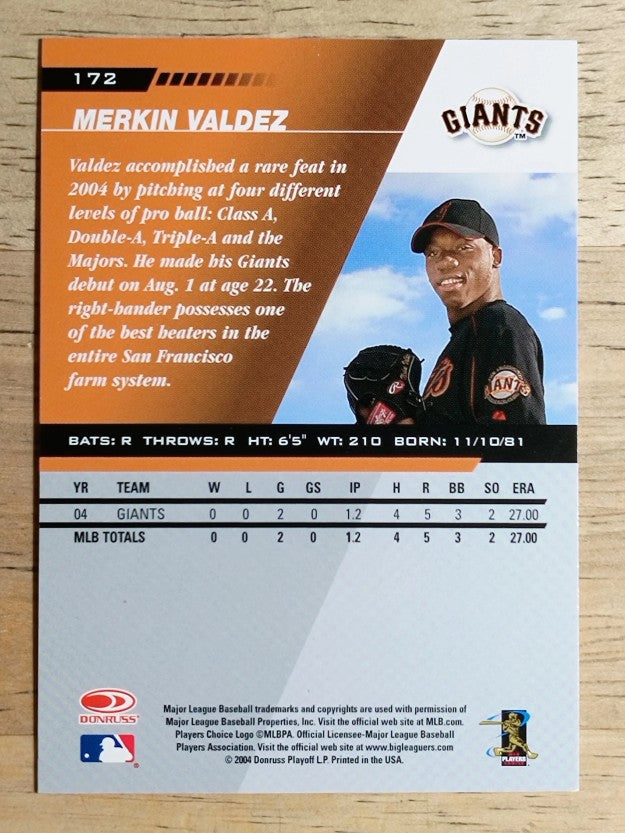 2005 Leaf #172 Merkin Valdez