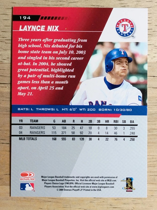 2005 Leaf #194 Laynce Nix