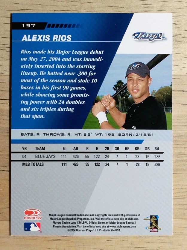 2005 Leaf #197 Alexis Rios