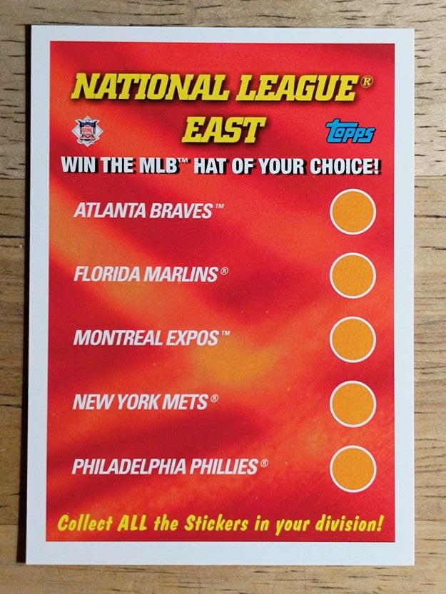 2002 Topps Logo Hat Race #NNO National League East