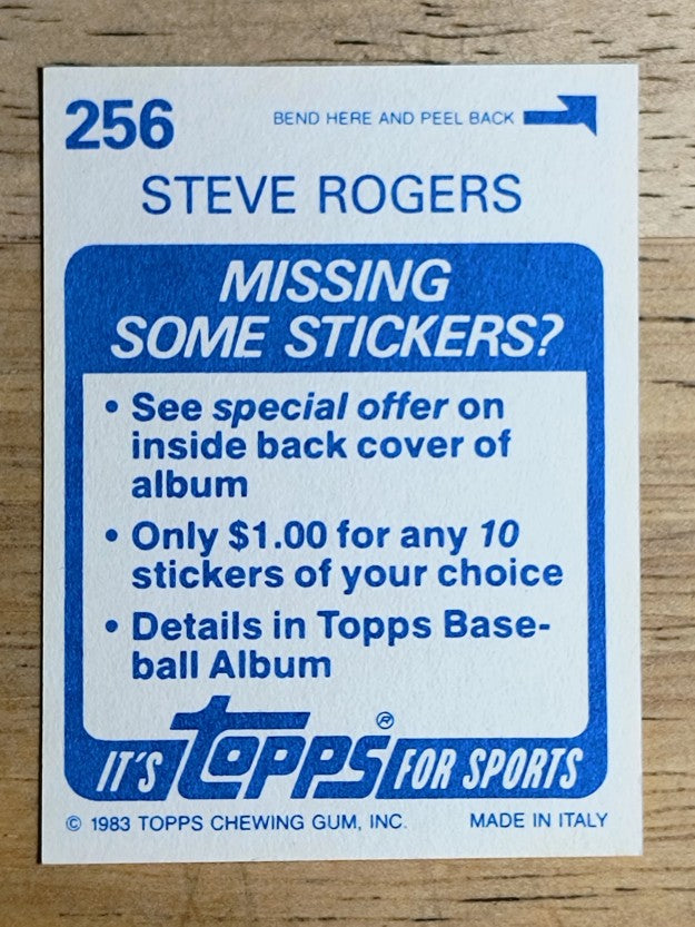 1983 Topps Stickers #256 Steve Rogers