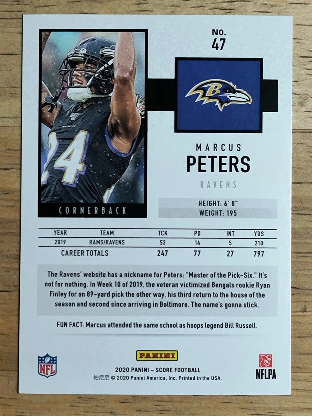 2020 Score #47 Marcus Peters