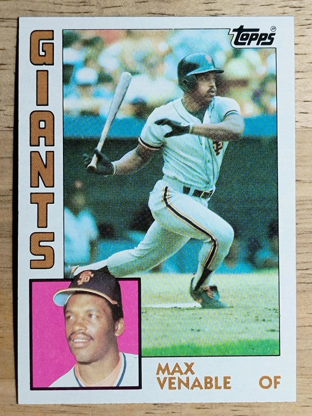 1984 Topps #58 Max Venable