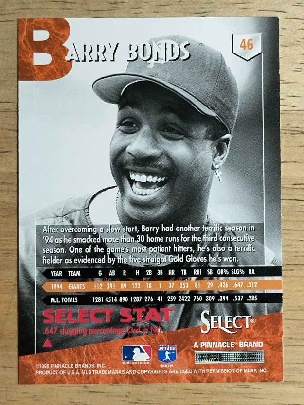 1995 Select #46 Barry Bonds