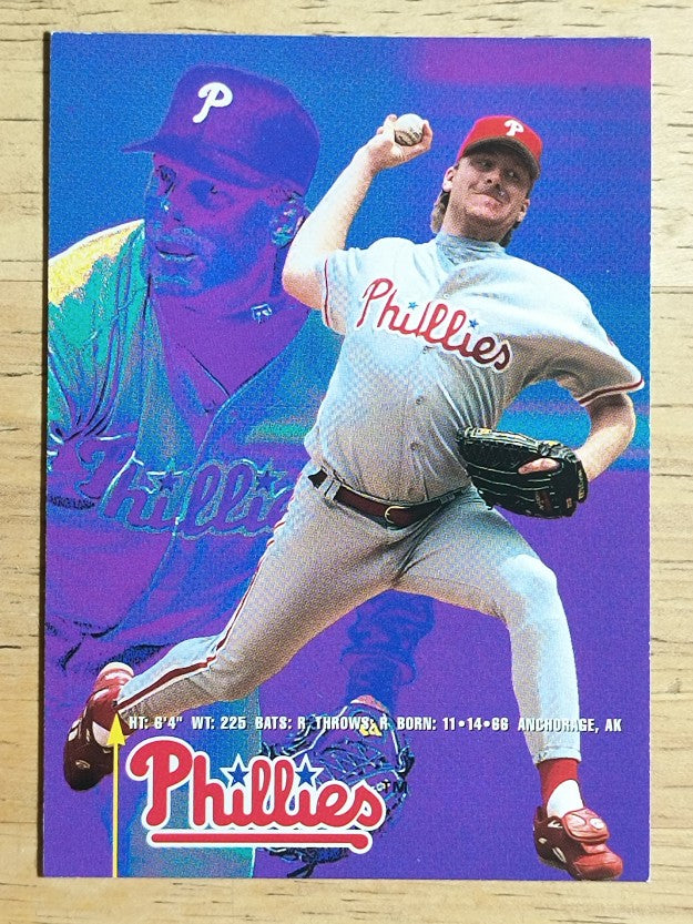 1995 Fleer #403 Curt Schilling No Foil Front ERROR