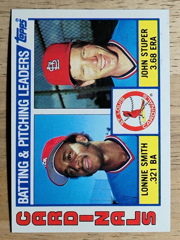 1984 Topps #186 Cardinal TL/Lonnie Smith/John Stuper