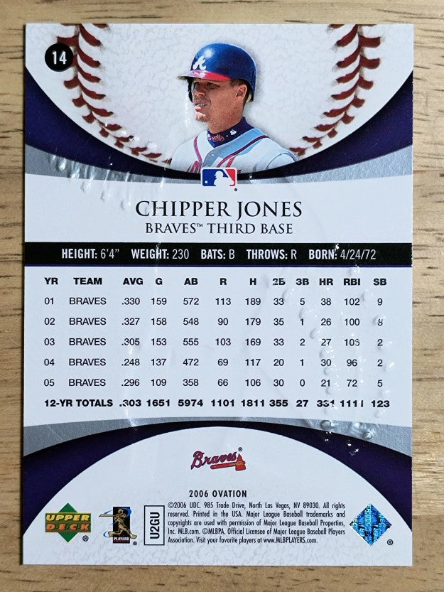 2006 Upper Deck Ovation #14 Chipper Jones