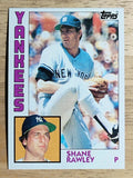 1984 Topps #254 Shane Rawley