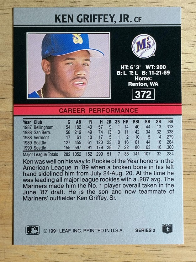 1991 Leaf #372 Ken Griffey Jr.
