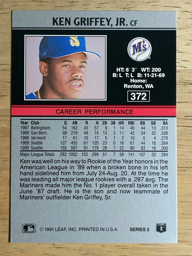 1991 Leaf #372 Ken Griffey Jr.