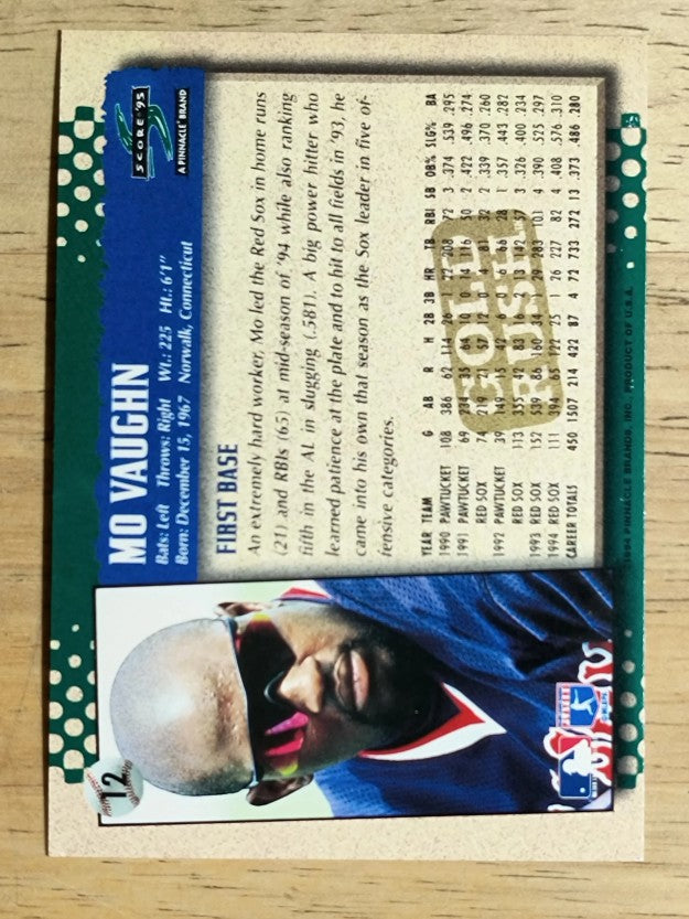 1995 Score Gold Rush #12 Mo Vaughn