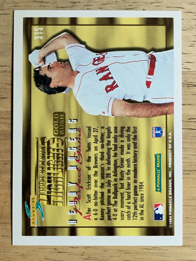 1995 Score Gold Rush #315 Kenny Rogers