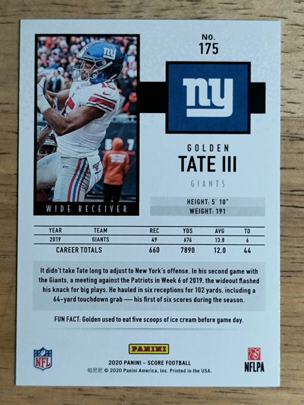 2020 Score #175 Golden Tate III