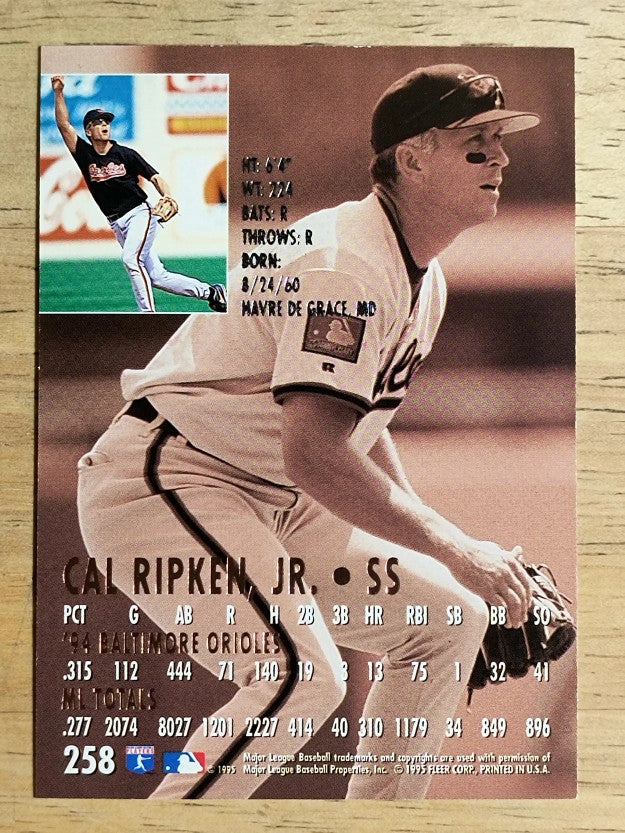 1995 Ultra #258 Cal Ripken