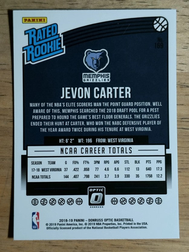 2018-19 Donruss Optic #169 Jevon Carter RR RC