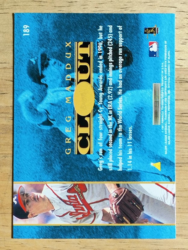 1997 Pinnacle #189 Greg Maddux