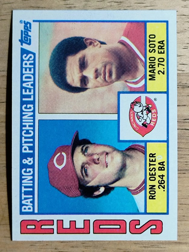 1984 Topps #756 Reds TL/Ron Oester/Mario Soto