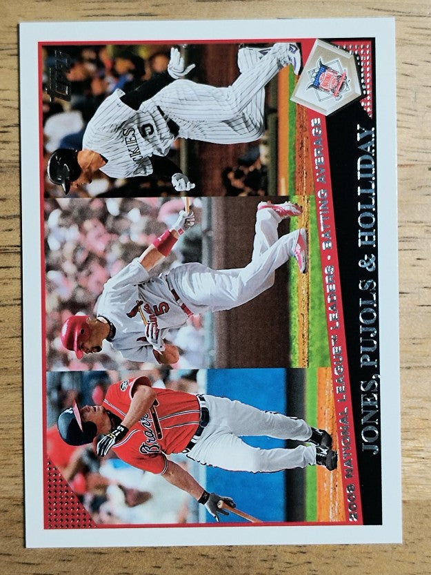 2009 Topps #4 Chipper Jones/Albert Pujols/Matt Holliday LL