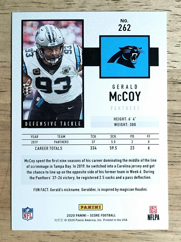 2020 Score #262 Gerald McCoy