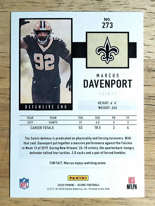 2020 Score #273 Marcus Davenport