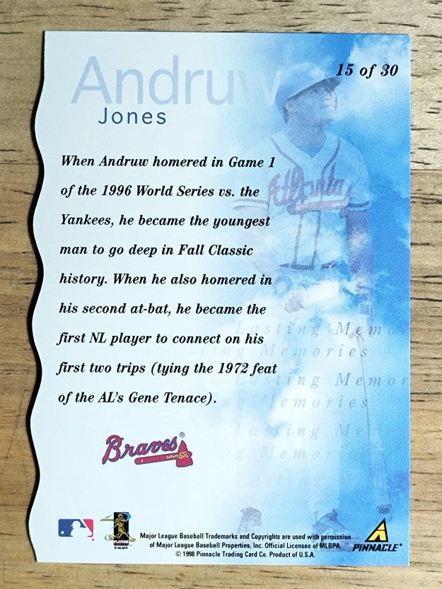 1998 Pinnacle Plus Lasting Memories #15 Andruw Jones