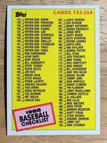 1985 Topps #261 Checklist: 133-264