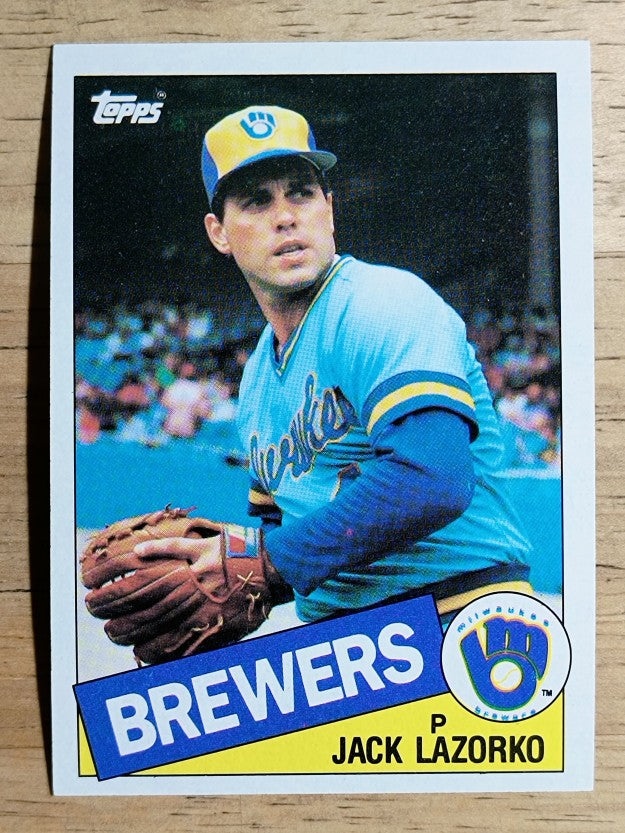 1985 Topps #317 Jack Lazorko