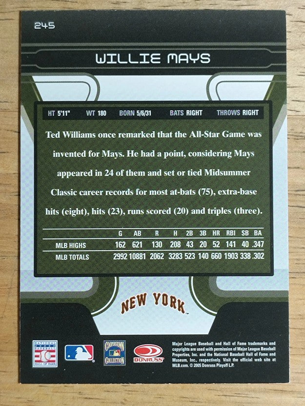 2005 Zenith #245 Willie Mays