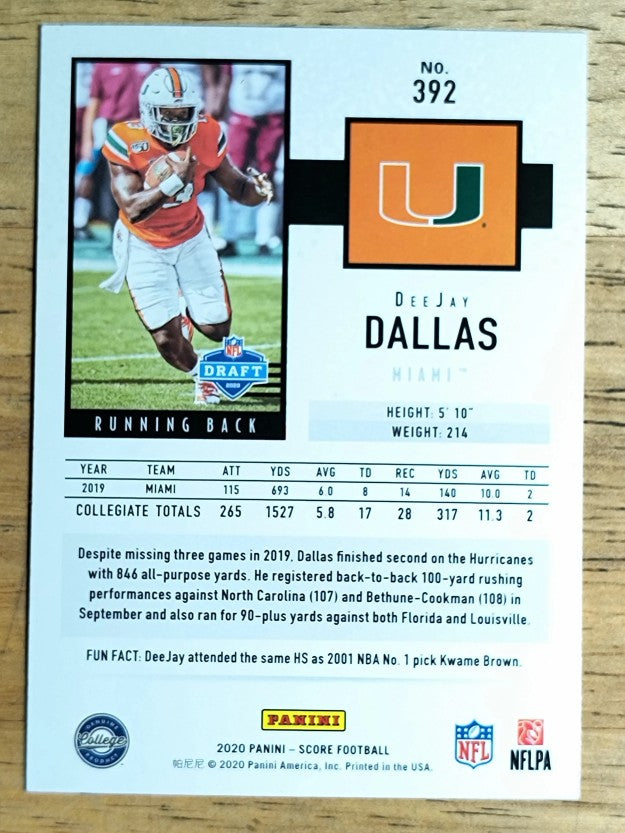 2020 Score #392 DeeJay Dallas RC