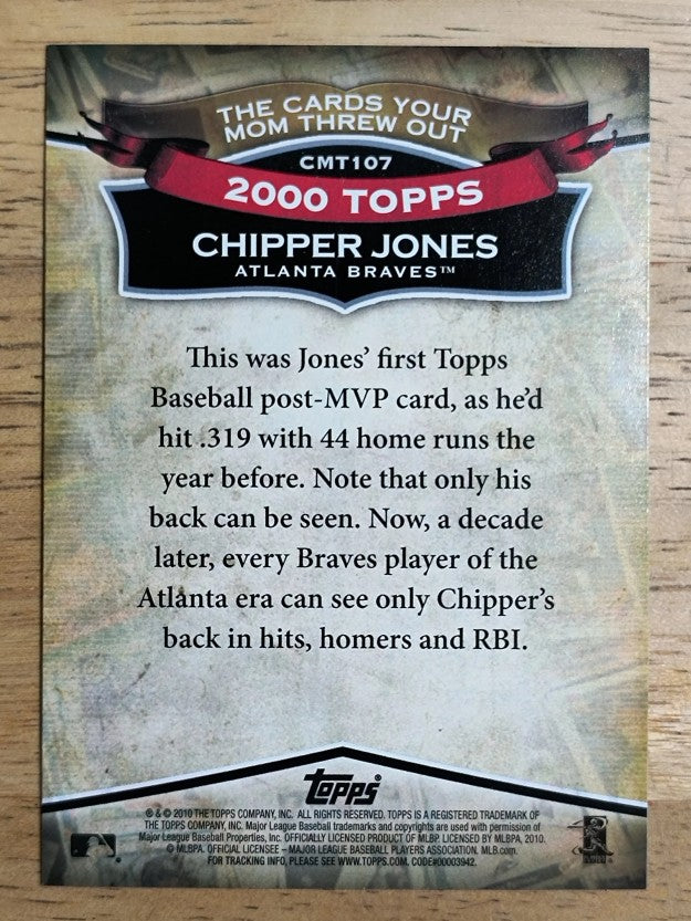 2010 Topps Cards Your Mom Threw Out #CMT107 Chipper Jones