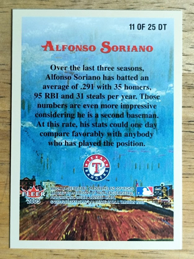 2005 Fleer Tradition Diamond Tributes #11 Alfonso Soriano