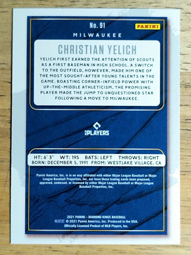 2021 Diamond Kings #91 Christian Yelich