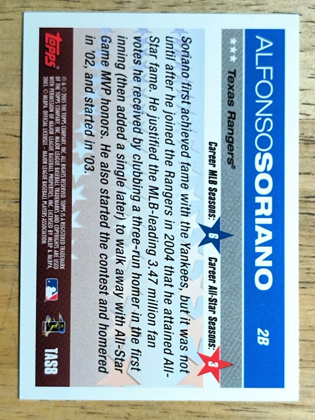 2005 Topps All-Stars #8 Alfonso Soriano