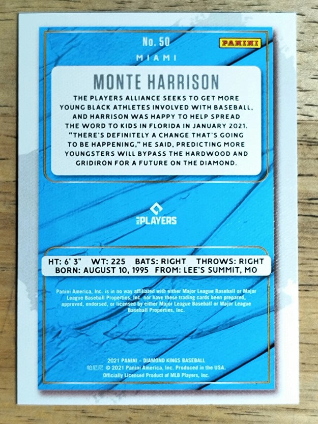 2021 Diamond Kings #50 Monte Harrison RC