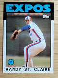 1986 Topps #89 Randy St.Claire