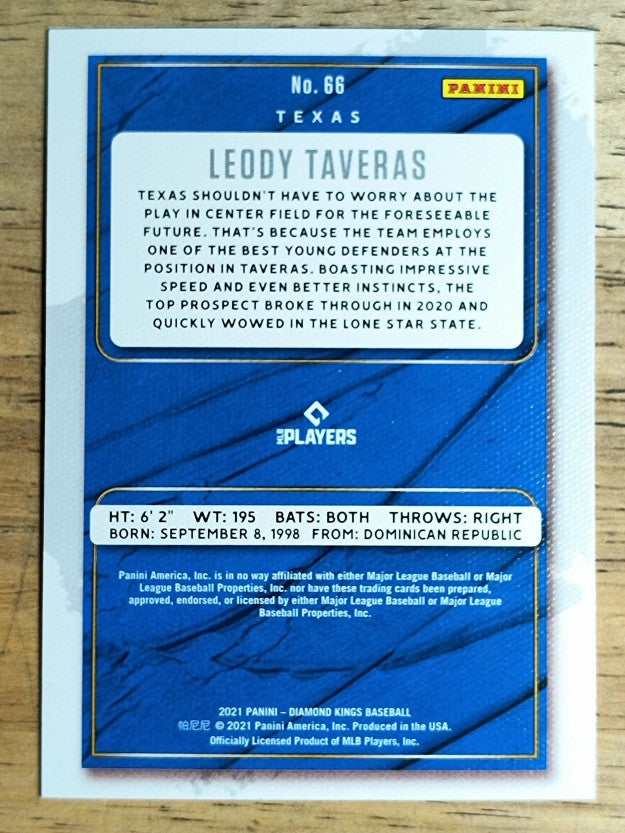 2021 Diamond Kings #66 Leody Taveras RC