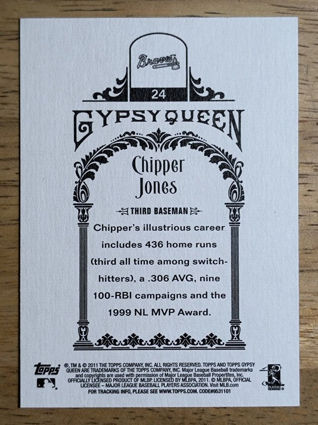 2011 Topps Gypsy Queen #24 Chipper Jones