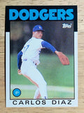 1986 Topps #343 Carlos Diaz