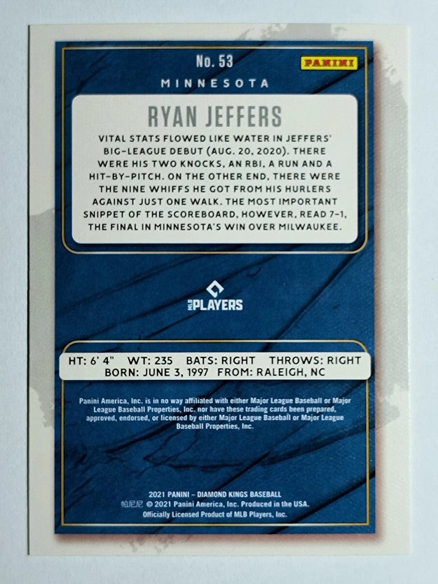 2021 Diamond Kings #53 Ryan Jeffers RC