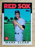 1986 Topps #349 Mark Clear